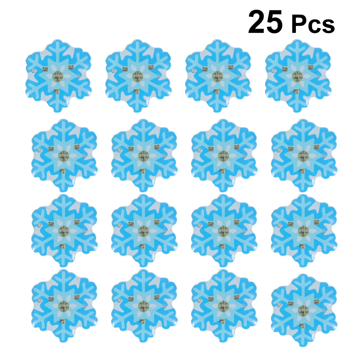 

25Pcs Christmas Glitter Brooches LED Snowflake Luminous Enamel Pins Xmas Clothing Backpack Party Ornament LED Glowing Badges