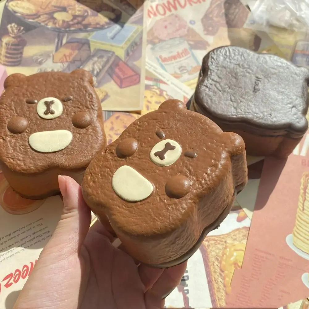 Capivara biscoito ventilação espremendo brinquedos chocolate super macio bonito animal pitada brinquedo lento rebote relaxado dos desenhos animados pitada brinquedo crianças