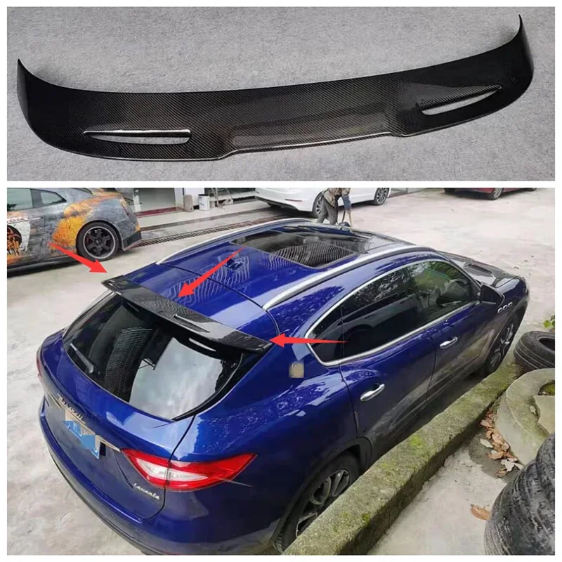 

High Quality Carbon Fiber Rear Trunk Lip Roof Spoiler Splitter Wing Fits For Maserati Levante 2018 2019 2020 2021 2022 GTS Style