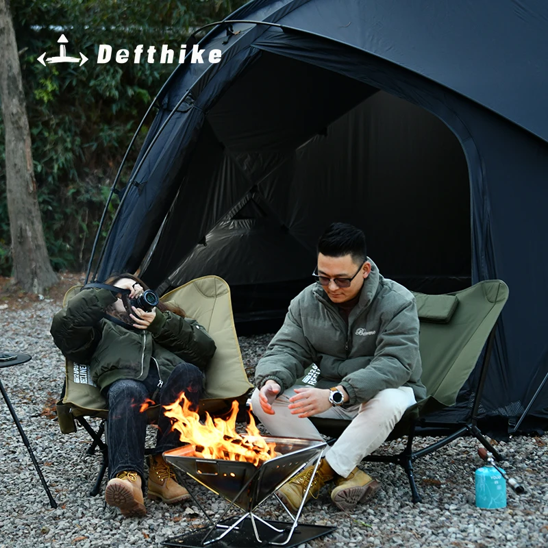 

Defthike Folding Lounger Chair Oversized Camping Chair 7 Series Aluminum Alloy Outdoor Portable Chair for Home Travel Beach
