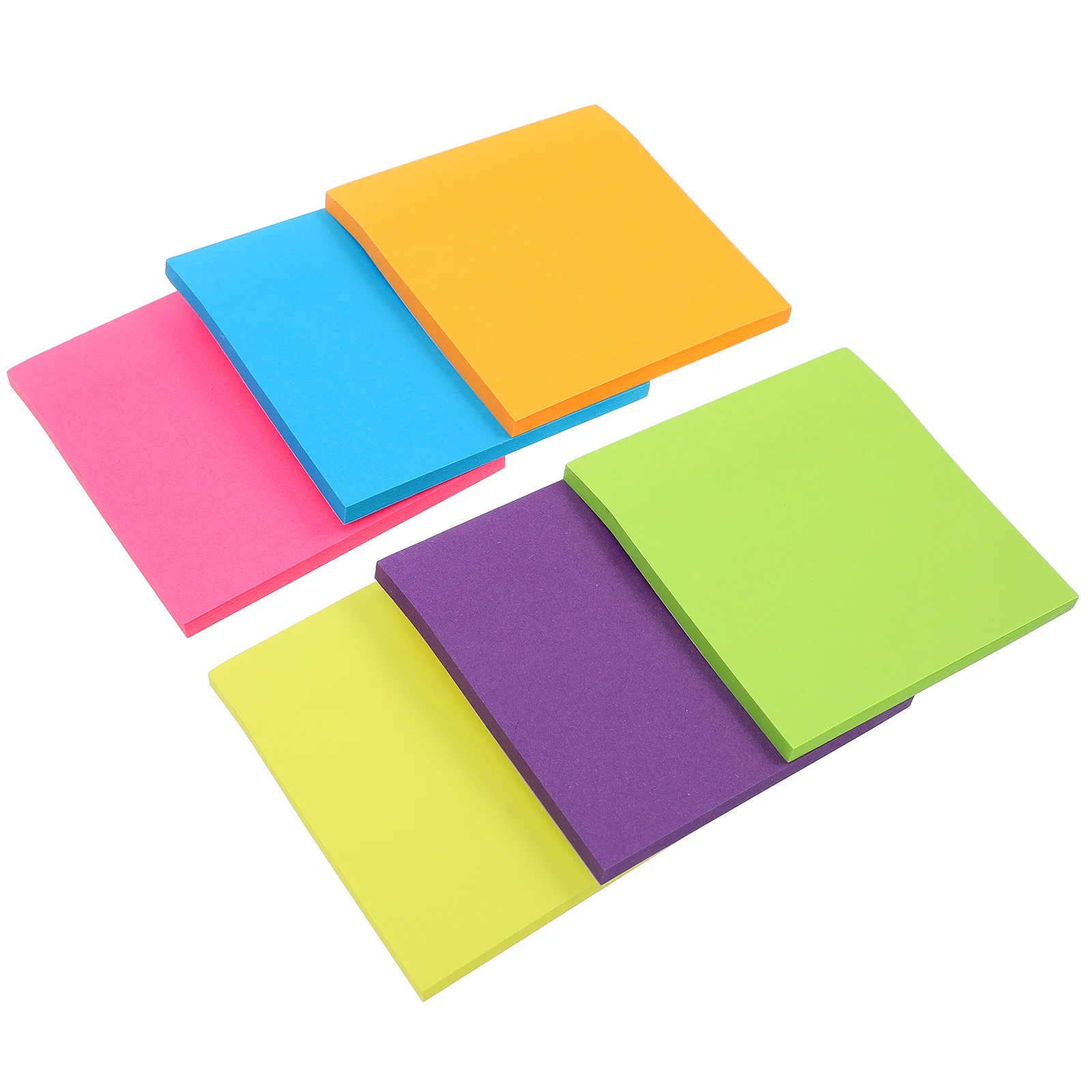 

6Pcs Fluorescent Notes Pad Self Stick Cute Aesthetic School Office Supplies Colorful Memo Pads for Students Teachers Home Use