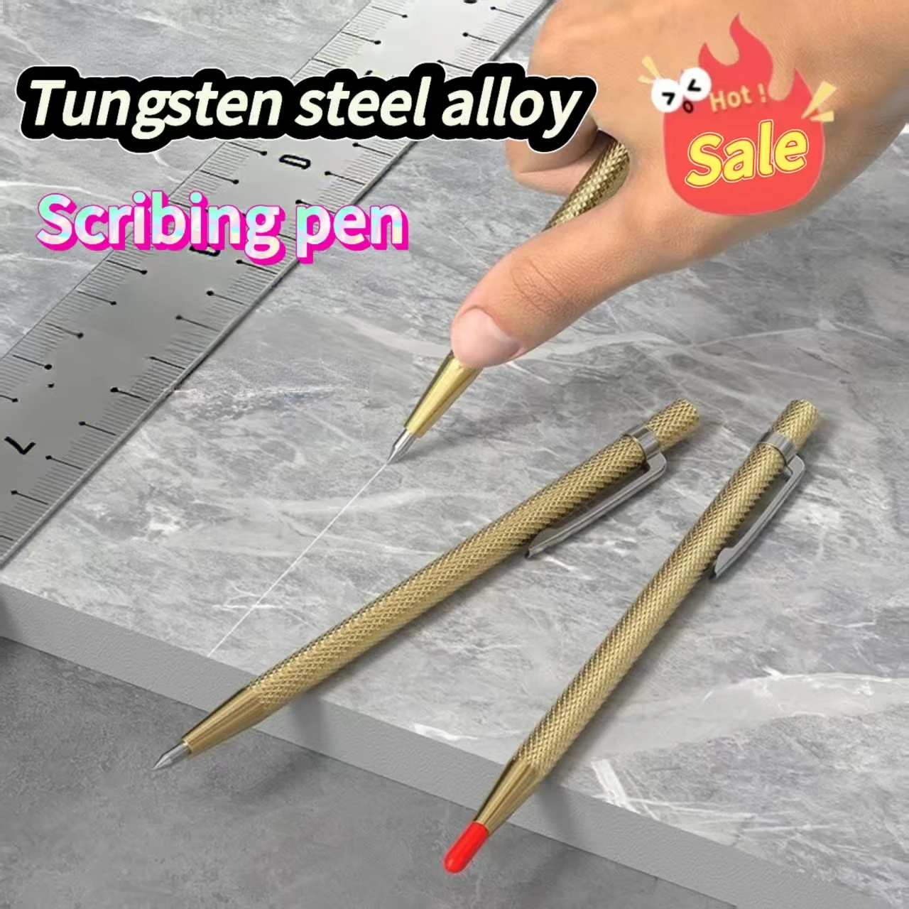 Diamond Tile Marking Pen Set,Precision Metalworking And Woodworking Tools For Cutting Punching Glass,Tiles,Metal&Wood
