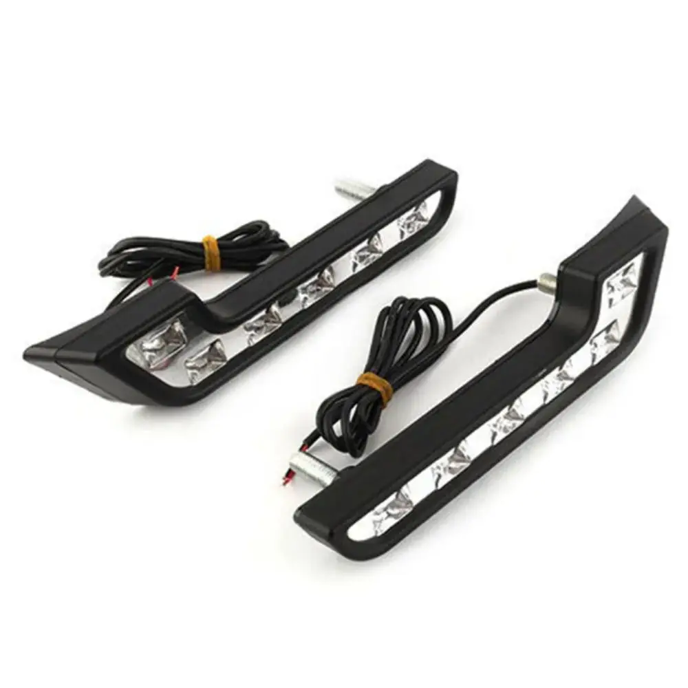 

Дневные ходовые огни 12В, 6 светодиодов, суперяркие, L-образные, универсальные, водонепроницаемые, DRL