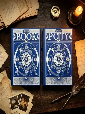 Blue Mysterious Symbol Decor Book Occult Civilization Guide Hardcover  Desktop Collectible  Gift for Book Lovers book