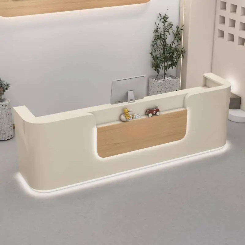 Office Dental Reception Desks Beauty Salon Led Hotel Front Reception Desks Classic Commericial Mostrador Recepcion Furniture