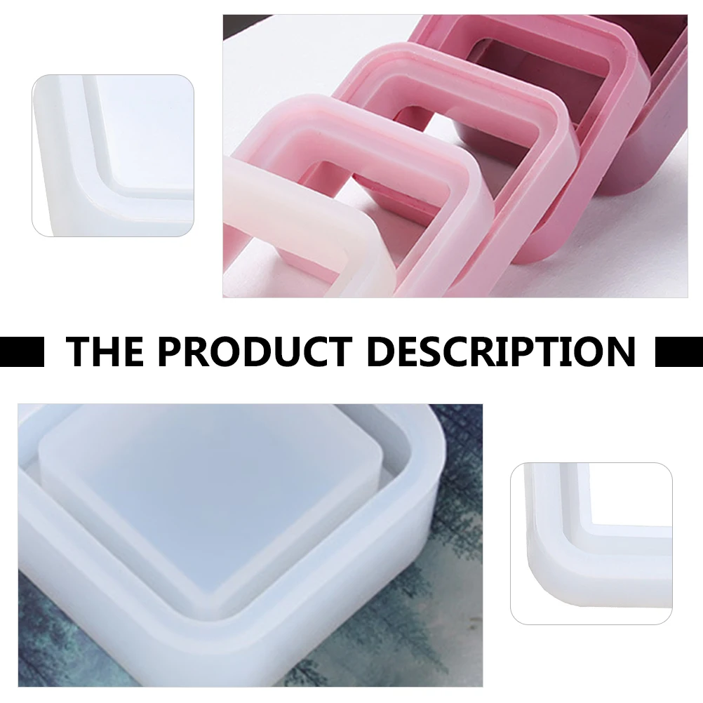 

1 set Silicone Mold For Diy Flower Pot Jewelry Box Planter Succulent Holder Epoxy Craft Container Stacked Frame Mold