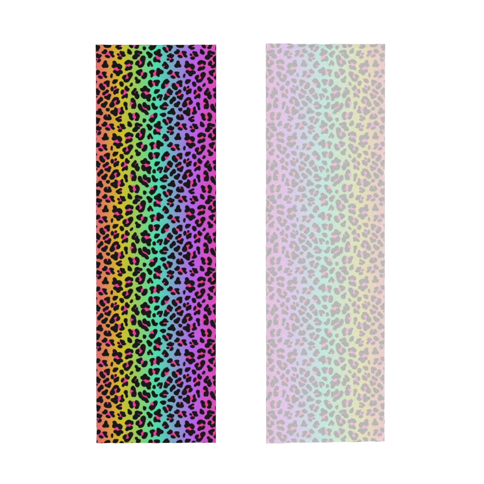 Neon Rainbow Leopard Animal Print Cold Exercise Towel  Yoga And Fitness Running Outdoor Activities Travelling Camping Towels