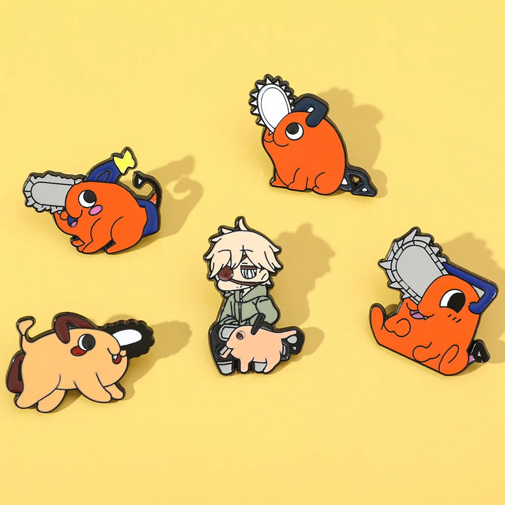 

Anime Character Brooch Fashion Boy Chainsaw Enamel Pin Backpack Clothing Jewelry Metal Badges Accessories Gift for Friends
