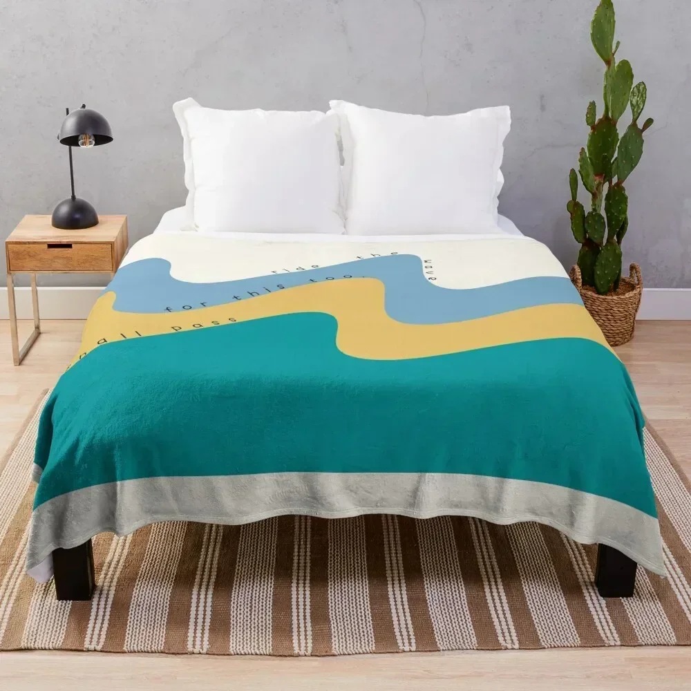 

Urge Surfing Ride the Wave Coping Skill for Mental Health Counselor Throw Blanket Beach Kid'S Bed linens Hairys Blankets