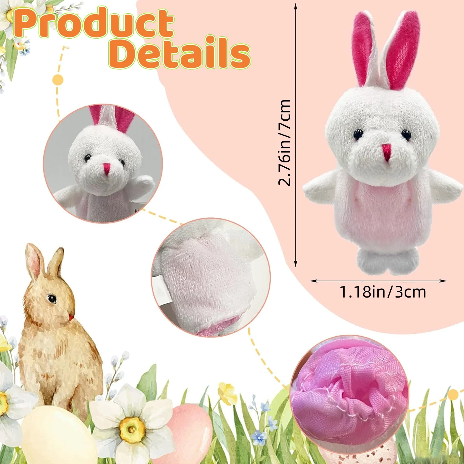 Juego de marionetas de dedo de 24-60 Uds., animales de peluche suaves de 7cm, juguetes para dedos para niños, recuerdos de fiesta de cumpleaños, premios para el aula