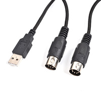 DOREMiDi MIDI to USB A Interface MIDI Cable Adapter for Editing Recording Track  MIDI Cable USB Converter Built-in Reverb/C