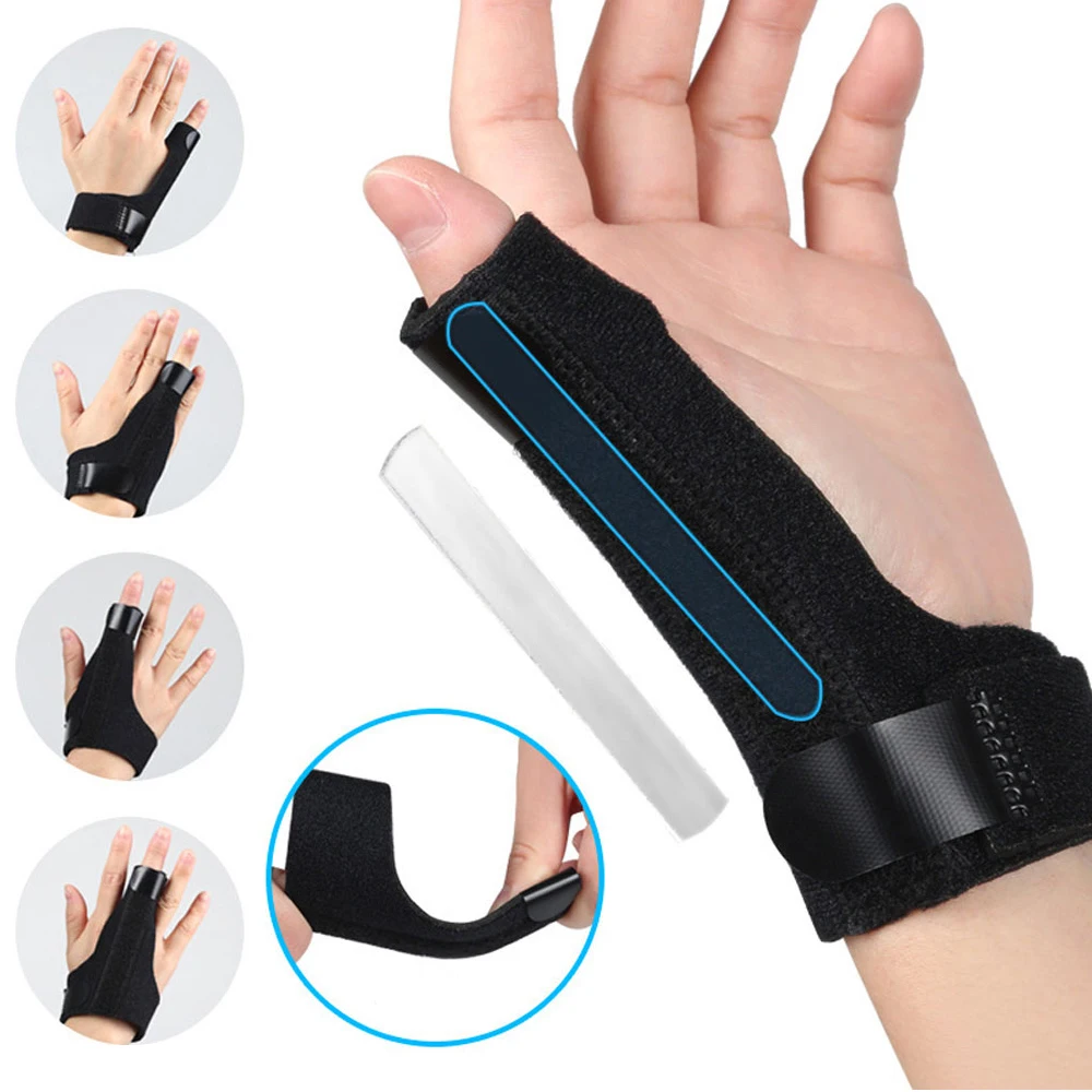 

1 шт., поддерживающая шина для большого пальца, бандаж для теносиновита, артрита, тендинита, триггер для большого пальца, подходит для детей, левой и правой руки, черный