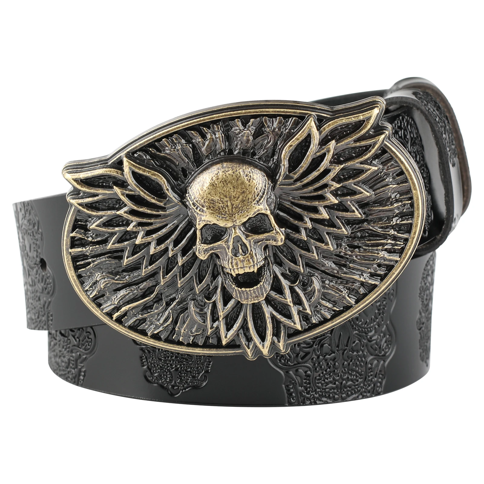 

Skull Leather Belt Embossing