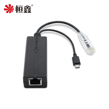 Gigabit 5V/2.4A izolacja wysokiego napięcia rozdzielacz POE IEEE802.3af z interfejsem Micro USB głowica drżenie system zasilania aparatu moduł zasilający
