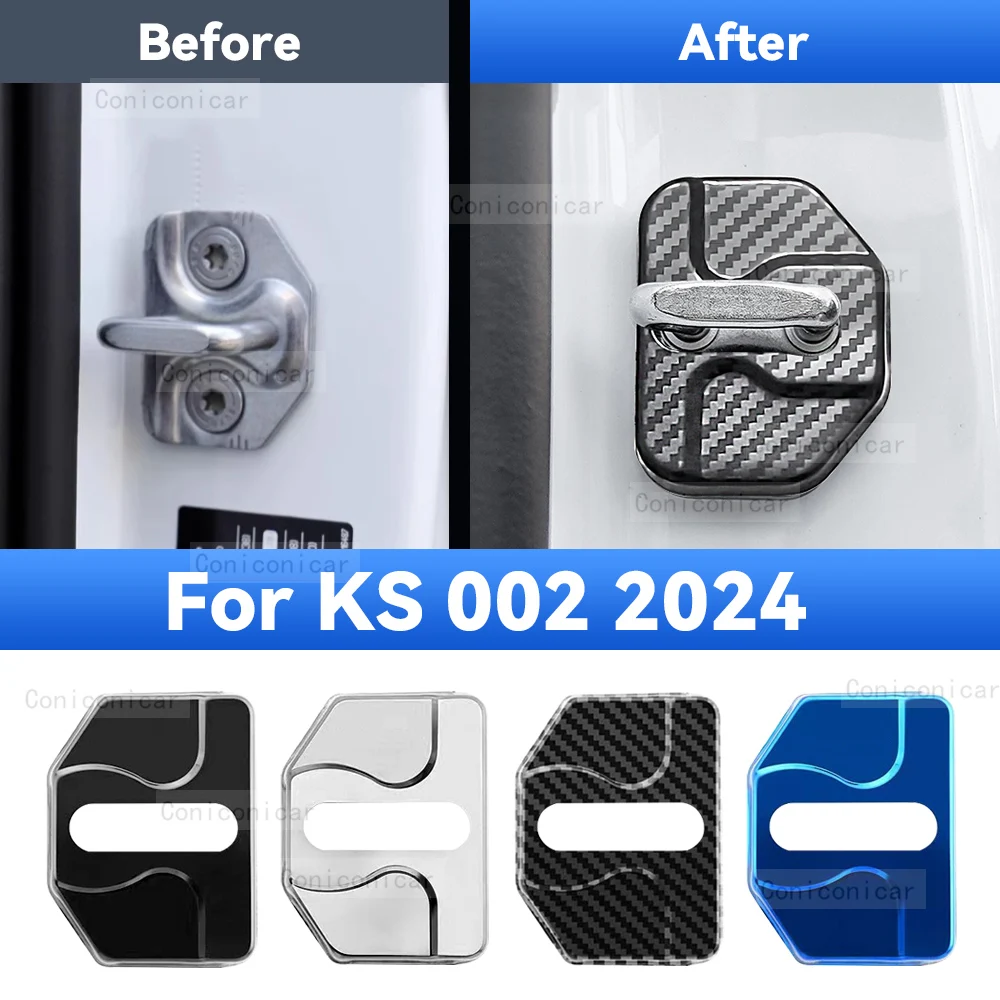 

Car Door Lock Protector Cover Stainless Steel For KS 002 2024 Protect Buckle Anti-rust Decoration Accessories