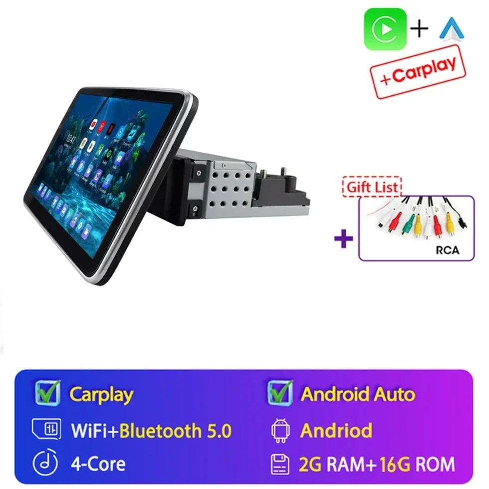 Draadloze CarPlay Android 15 1 Din Universele Draaibare Auto Radio Multimedia Video Player Autoradio GPS Navi Stereo Audio 4G SWC