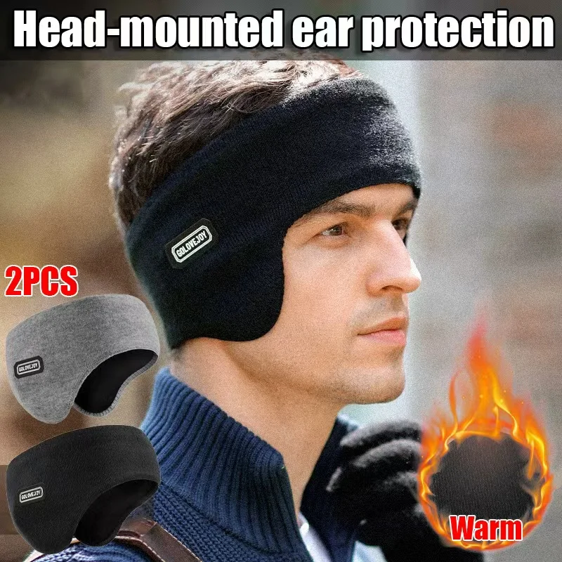 غطاء للأذنين دافئ الشتاء عقال الأذن يفشل الرجال سميكة الدفء تشغيل التزلج في الهواء الطلق عصابة رياضية للرأس الجبين الباردة والدليل يندبروف #2