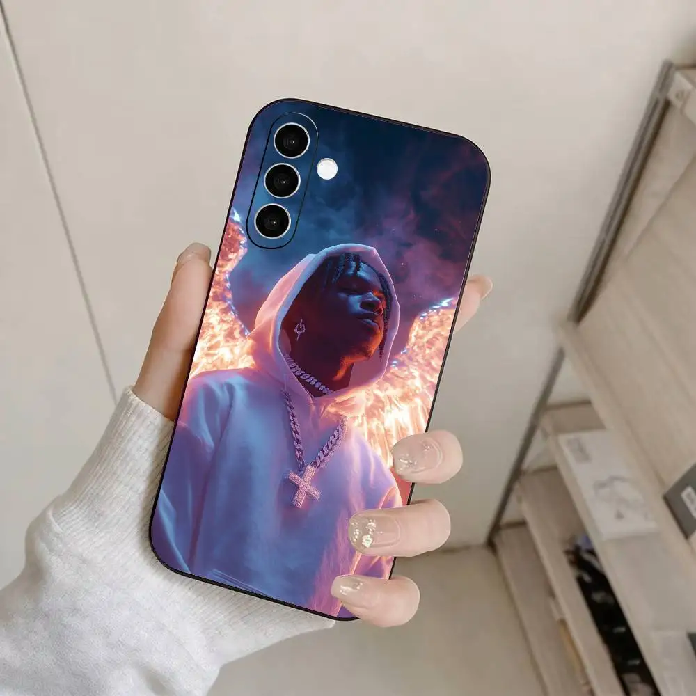 King V-Von Raper Singer  Black Soft Silicone Phone Case For Samsung Galaxy A73 72 71 70 53 52 51