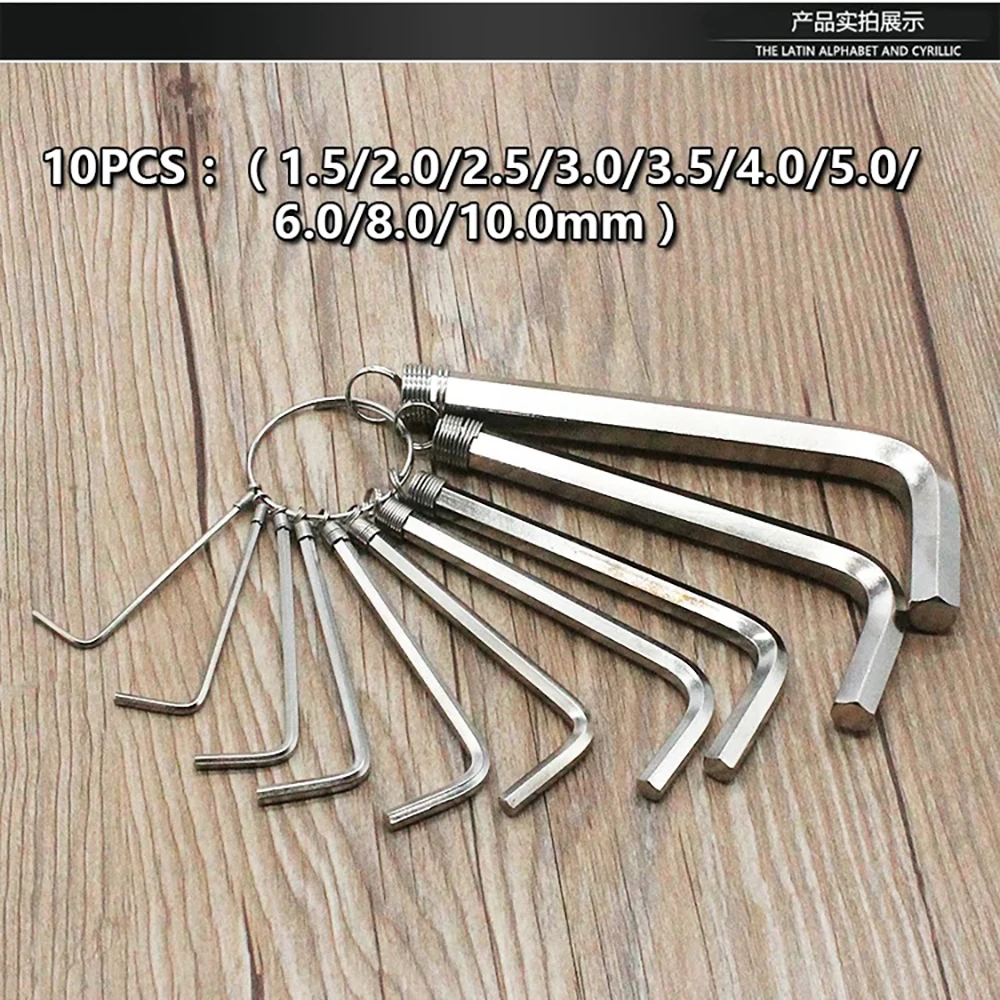 

Electric Bike Motorcycle L-Shaped Hex Wrench Set 1.5-6MM 8-Piece Repair Tool Kit for Bike Rod Maintenance