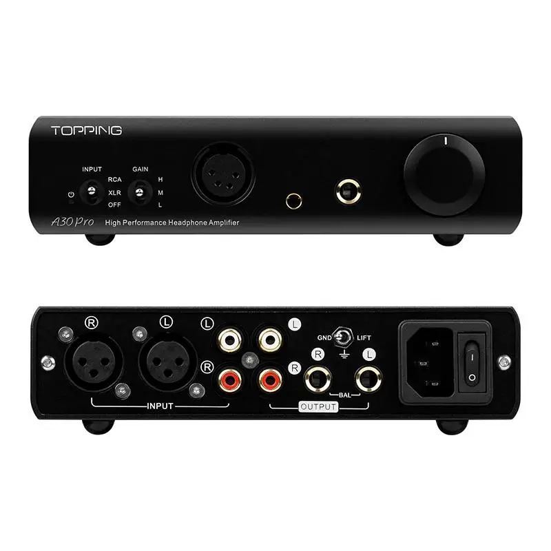 

TOPPING A30Pro Headphone Amplifier 4 pin XLR/4.4mm/6.35mm Output Balanced Input A30 PRO Hi-Res Amplifier Hifi AMP