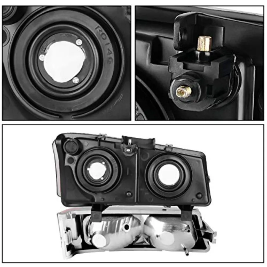 مجموعة المصابيح الأمامية والمصابيح الخلفية المتوافقة مع 0306 تشيفي سيلفرادو 1500 2500 0306 سيلفرادو 1500 HD 2500 HD 3500 07 تشيفي سيلف