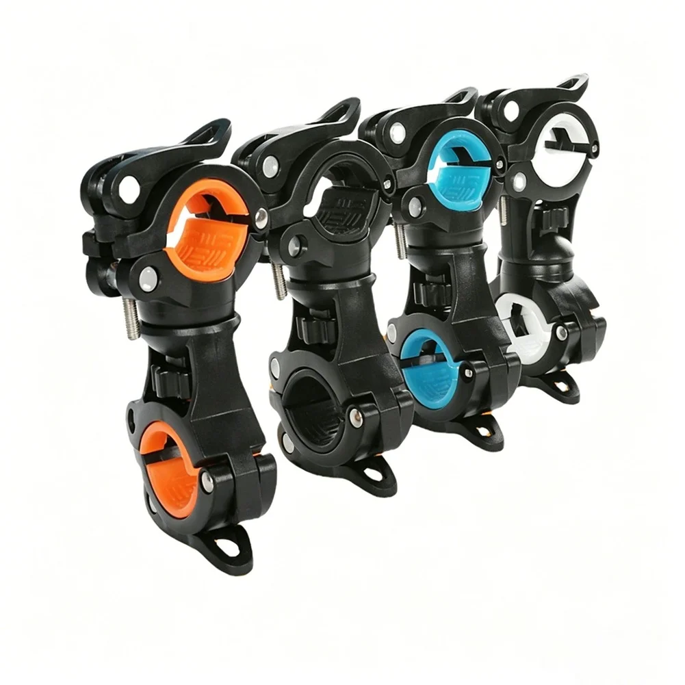 Adjustable Flashlight Clamp Bicycle Light Holder For Outdoor Cycling Scratch Resistant Design Easy Installation Cycling Parts