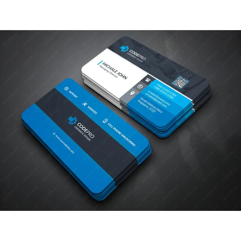 

200PCS business card production custom printing high-end card color double-sided card printing name card free design