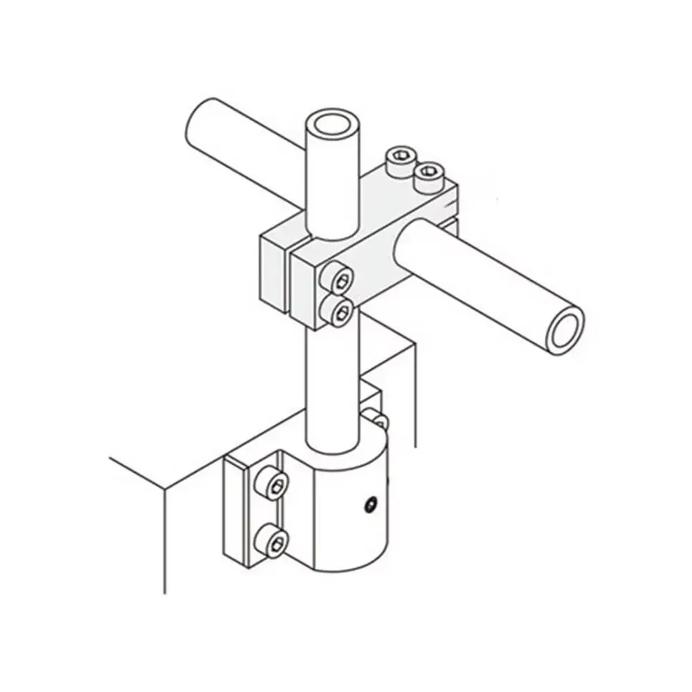 1 pièce - Pince de fixation d'axe optique en alliage d'aluminium, support de fixation de tuyau en acier à diamètre identique ou différent