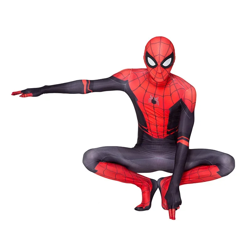 2025 Nuovo di Alta Qualità Supereroe Spidermans Costume Tuta Per I Bambini Per Adulti Spandex Zentai Halloween Party Cosplay Tuta QWQ1