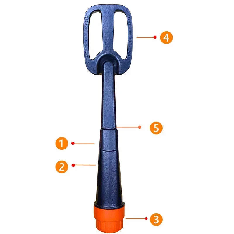 Underwater Waterproof Hand Held Pulse Pinpointer Induction Metal Detector for Diving Treasure Finding
