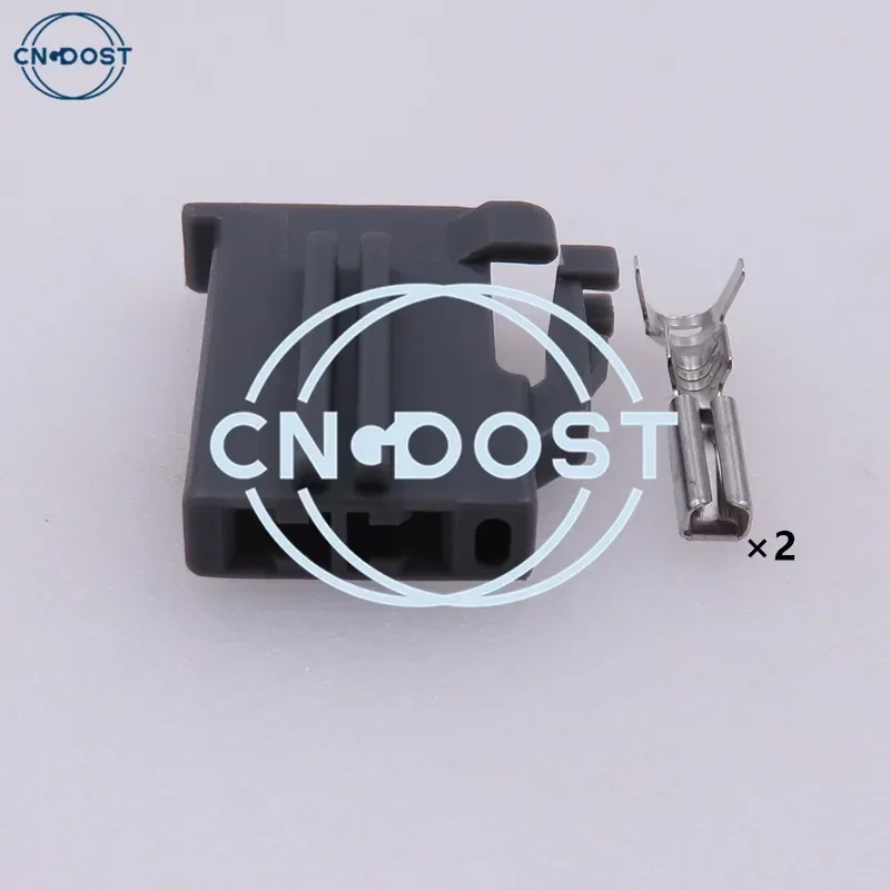 1 Set 2 Pin Cable Connector Socket AC Assembly Automotive Plug With Terminals