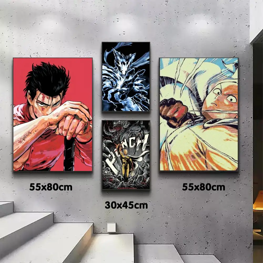 ملصق بنمط الرسوم المتحركة الياباني الساخن من One Punch Man بدون إطار ورق لاصق غير لامع لغرفة المعيشة وغرفة النوم في الردهة #2