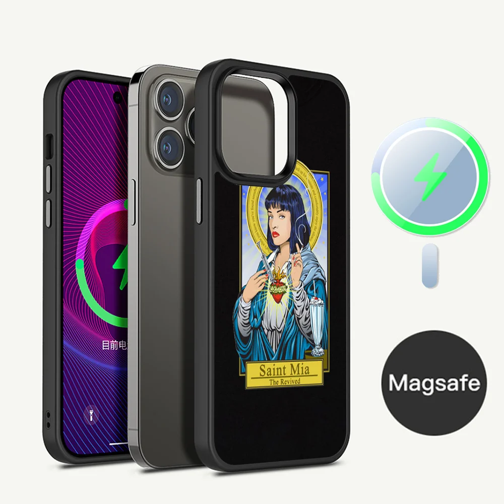 Magnetyczny futerał na telefon do iPhone'a 14 13 12 11 15 Pro Max Plus Mini do ładowania bezprzewodowego Magsafe