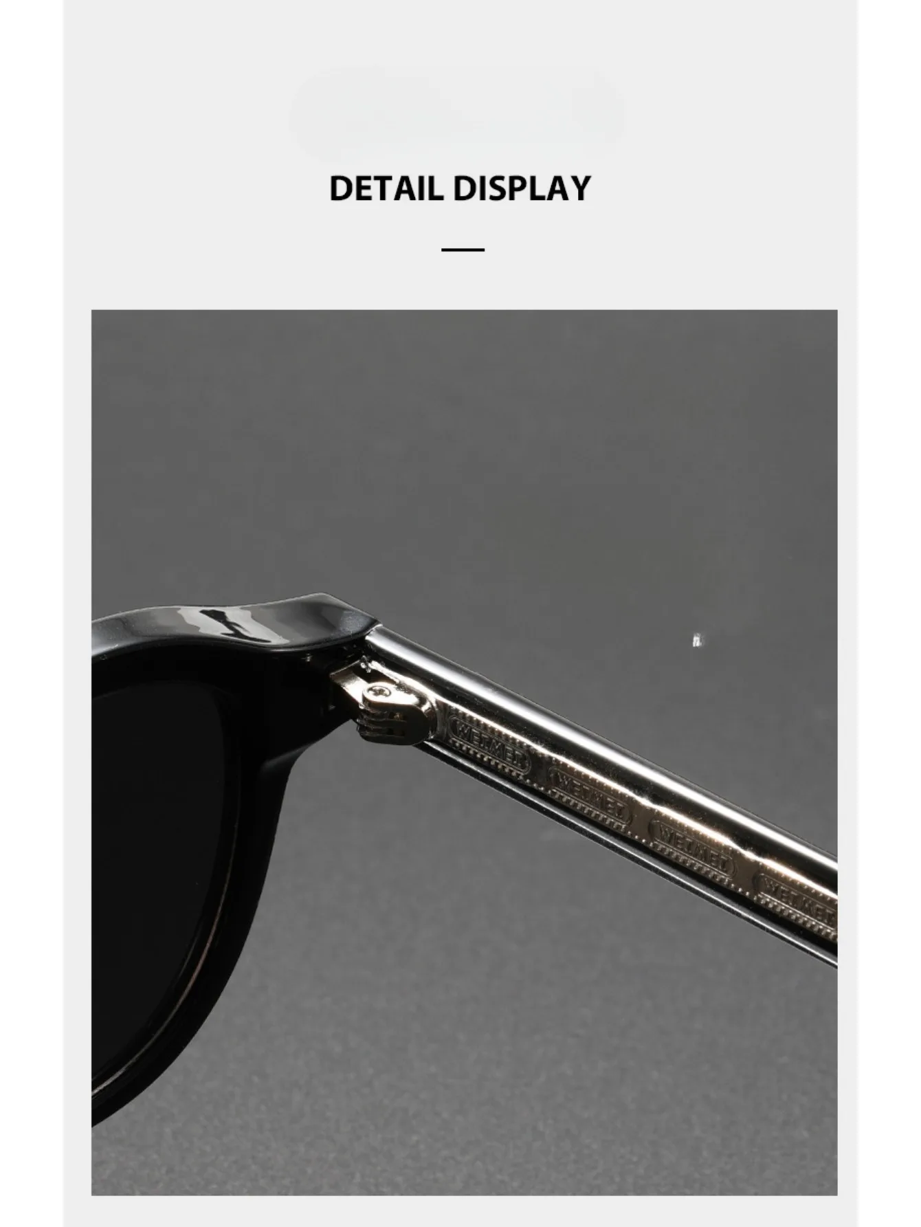 Polarisierte Sonnenbrille Männer Frauen Johnny Depp Lemtosh Stil Sonnenbrille Retro Runde Acetat Rahmen UV400 Objektiv Oculos – Detail 4