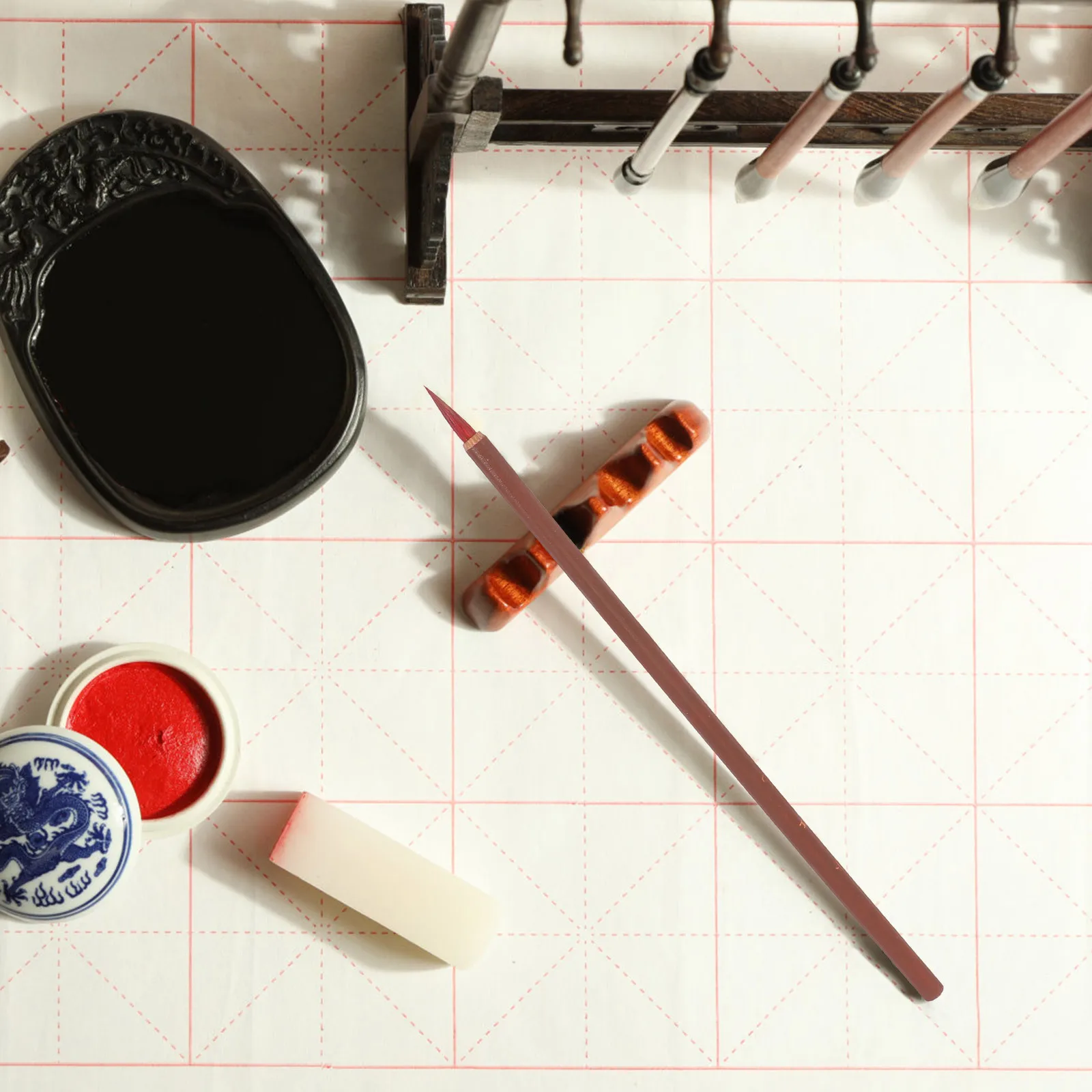 

5Pcs Chinese Calligraphy Brush Pens High Grade Professional Calligraphy Painting Practice for Students Beginners Home