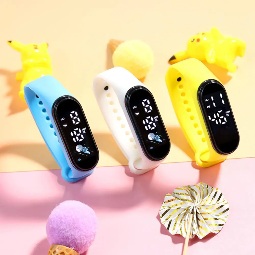 Waterproof Silicone LED Wrist Watch Kids Electronic Wristwatch Birthday Gift