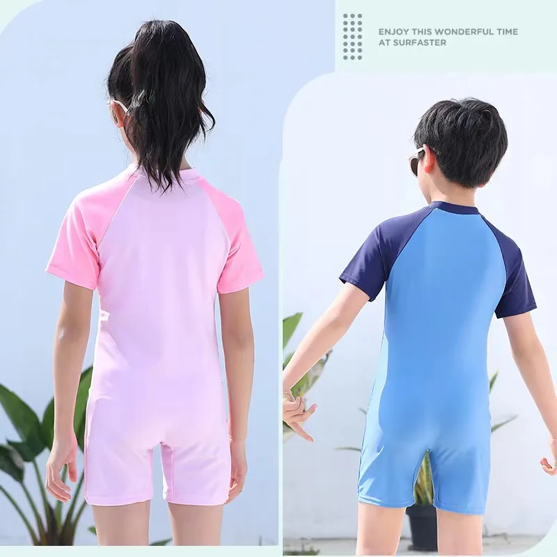 New Children\'s Swimwear Cute Cartoon Boys Girls One-Piece Swimming Costume Toddler Swimming Costume Boys One-Piece Swimming