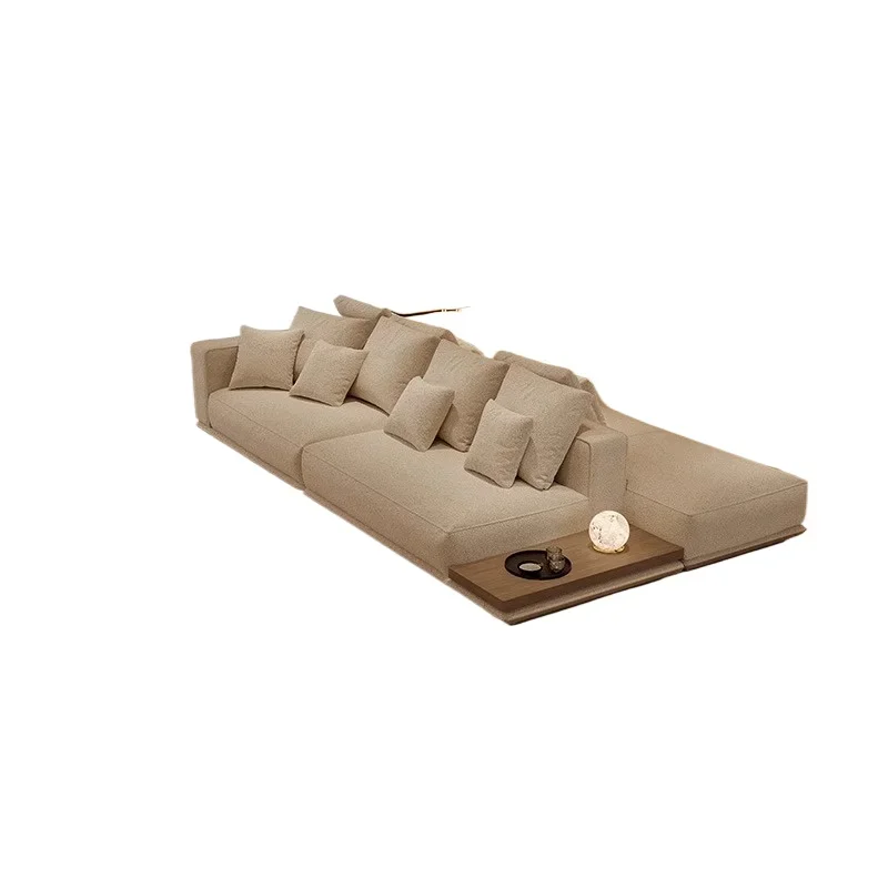 

New Chinese solid wood, back to back living room fabric sofa