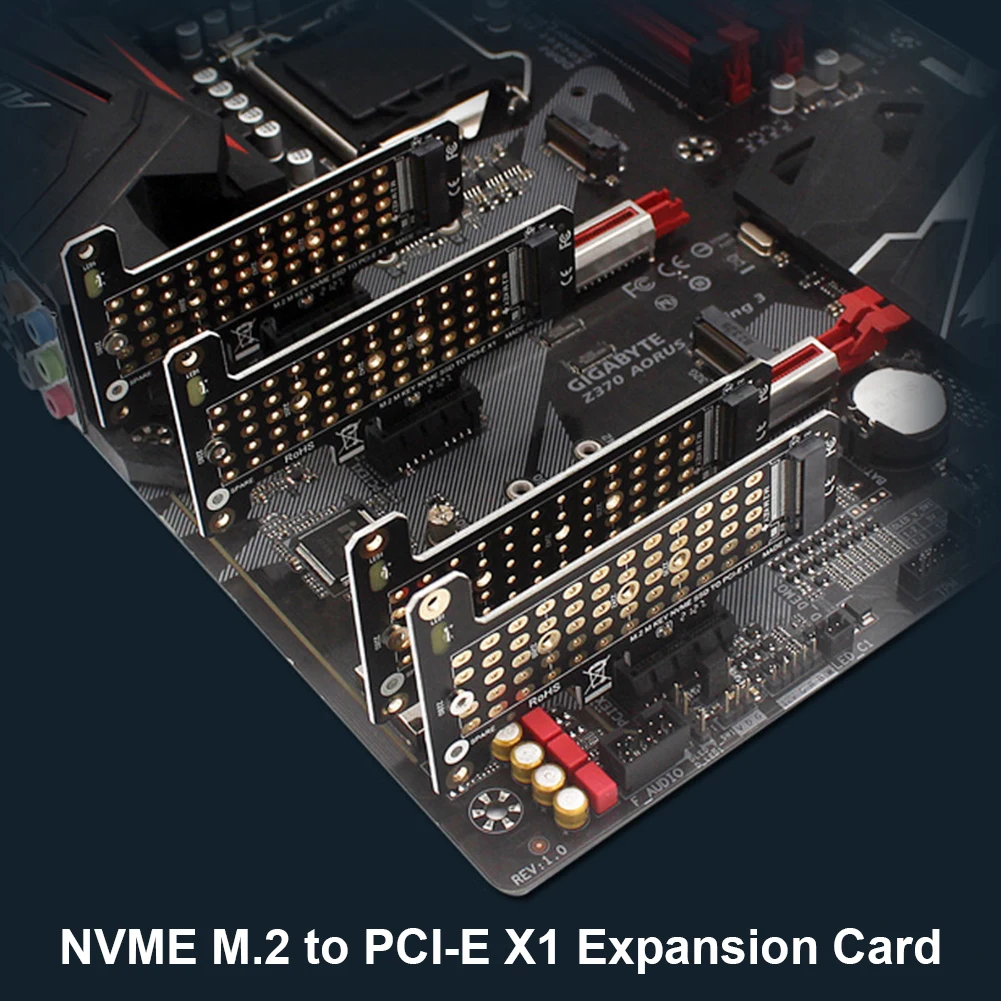 

M.2 NVMe to PCIe X1 Adapter for 2230/2242/2260/2280 M.2 NVMe SSD Expansion Card Supports PCI-Express X1 X4 X8 X16 Slots
