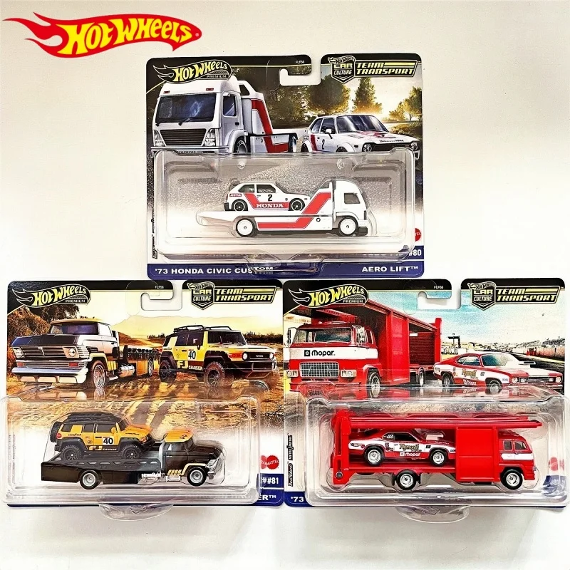 

In Stock Hot Wheels 1:64 Team Transport 2025 G Case Toyota Honda Plymouth Set Model Car Toys Die-Cast Vehicle Flf56
