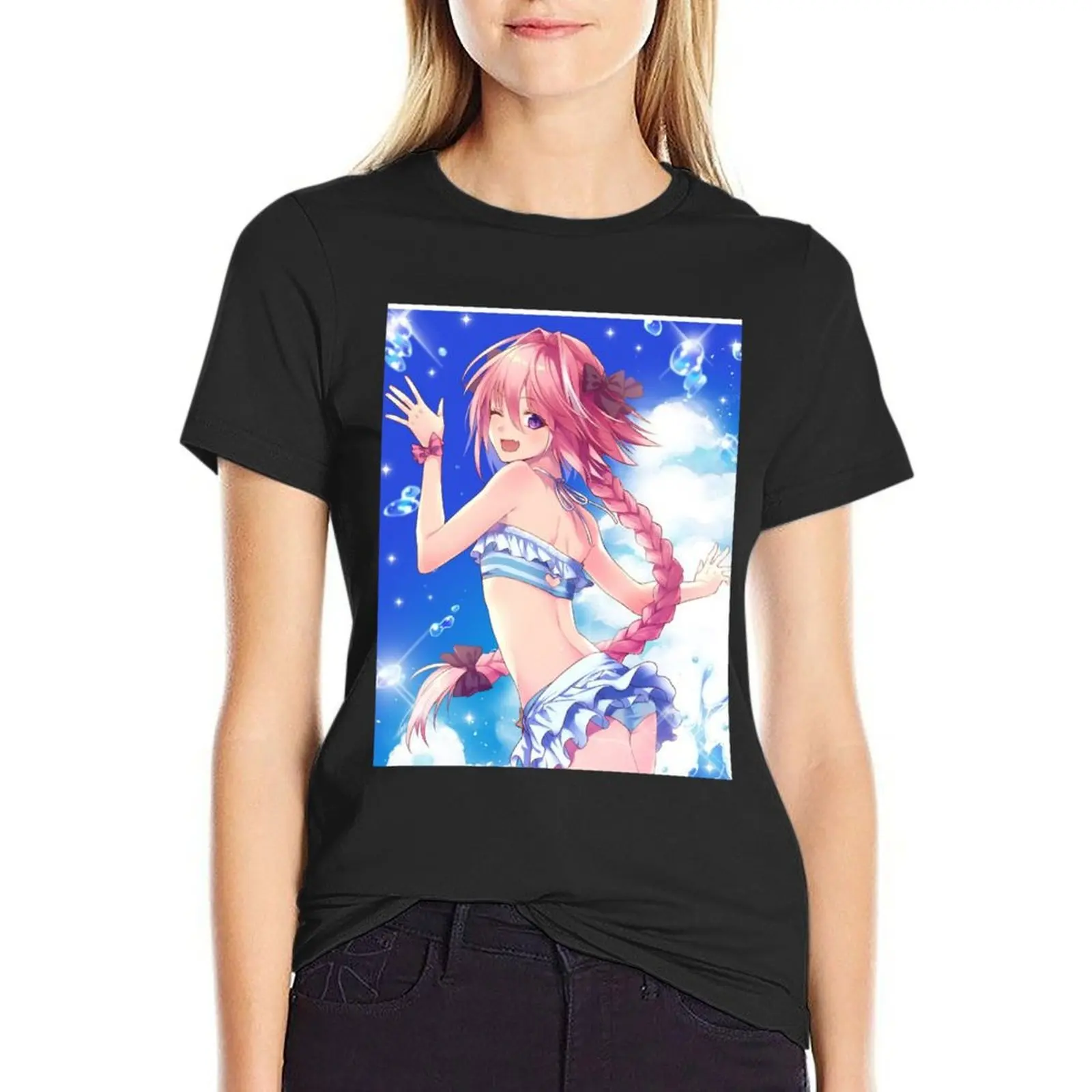 Astolfo Graphic T-Shirt shirts graphic tees plus size tops oversized workout shirts for Women