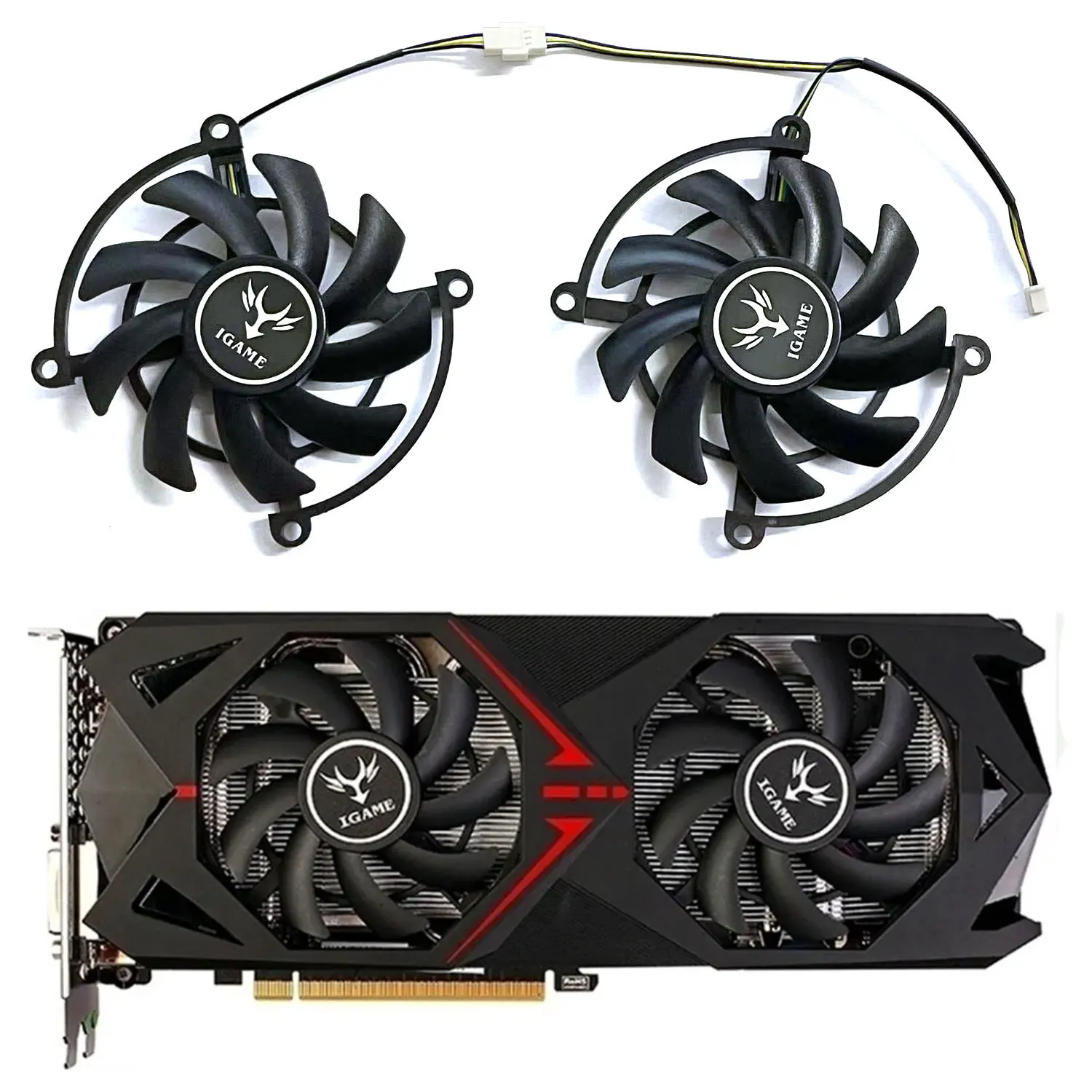 New GPU fan 4PIN 85MM GTX1060 1070 GPU fan suitable for Colorful iGame Geforce GTX 1060 GTX 1070 graphics card replacement fan