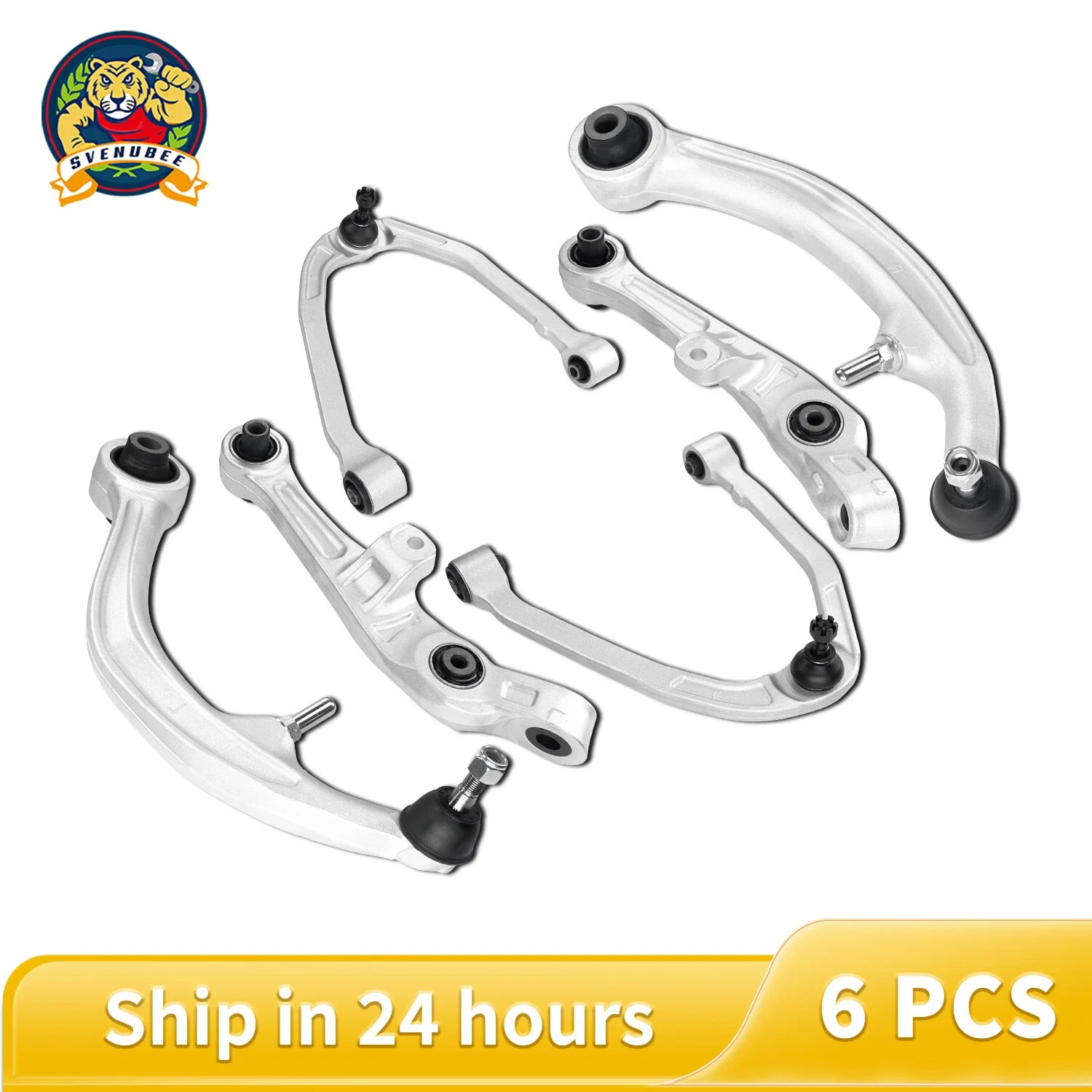 Svenubee 6pcs Front Lower Control Arm Ball Joint Suspension Set for Infiniti G35 Nissan 350Z 2003 2004 2005 2006 2007 2008 2009