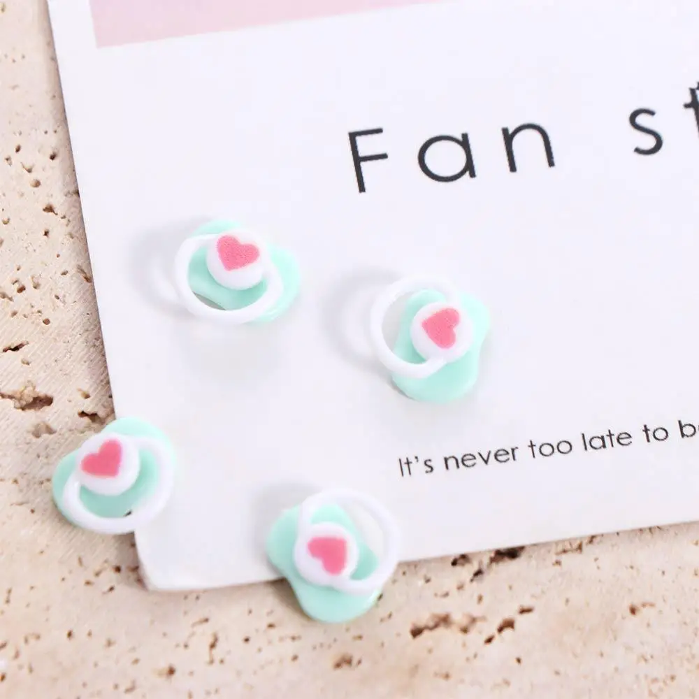 4 pièces sucette modèle Mini sucette Miniature en plastique BJD factice sucette mignon rose/bleu sucette accessoires jouer maison