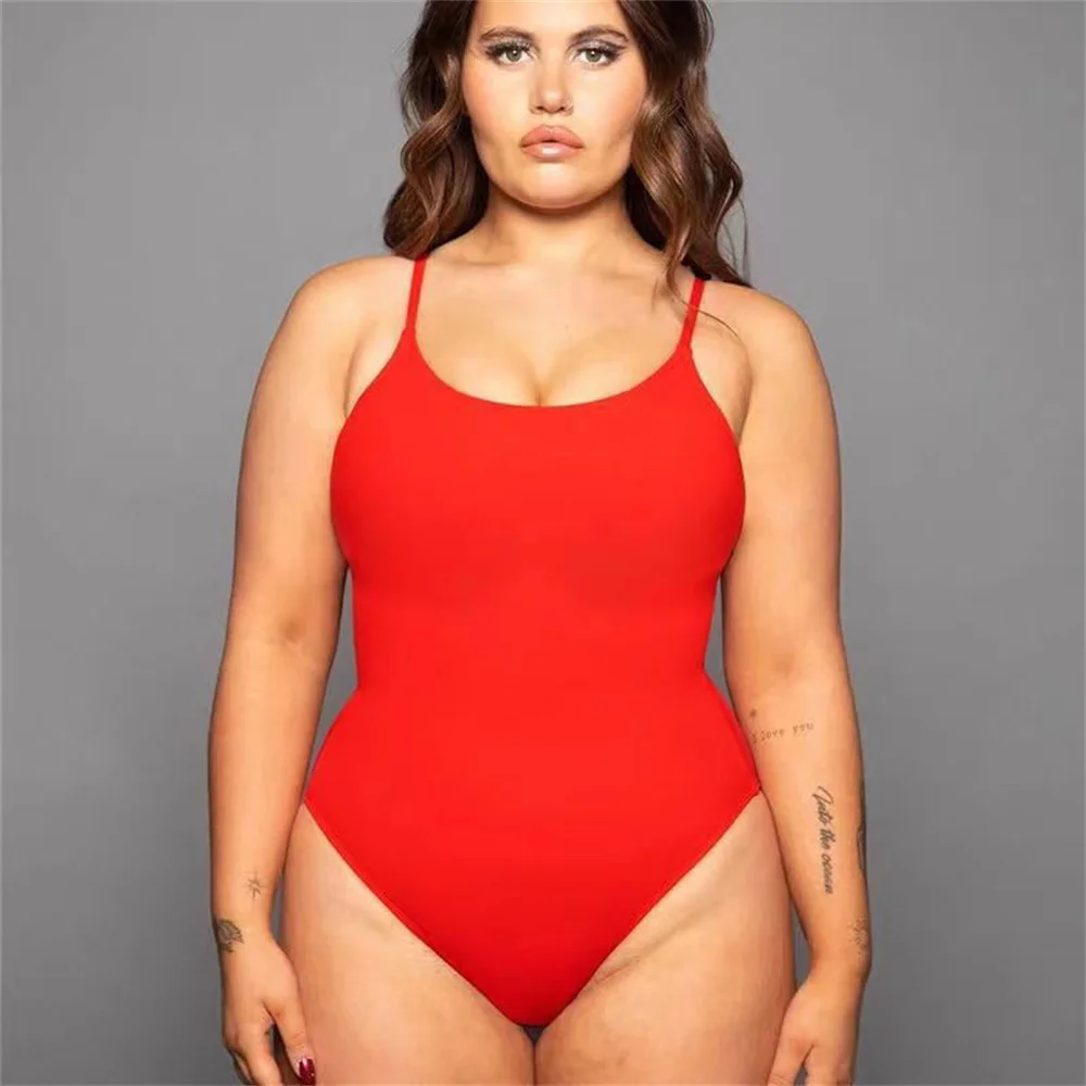 2024 Summer Fashion Casual Women\'s Swimsuit New Tight Tie Up One Piece Swimsuit Sexy Covering Belly and Slimming Bikini