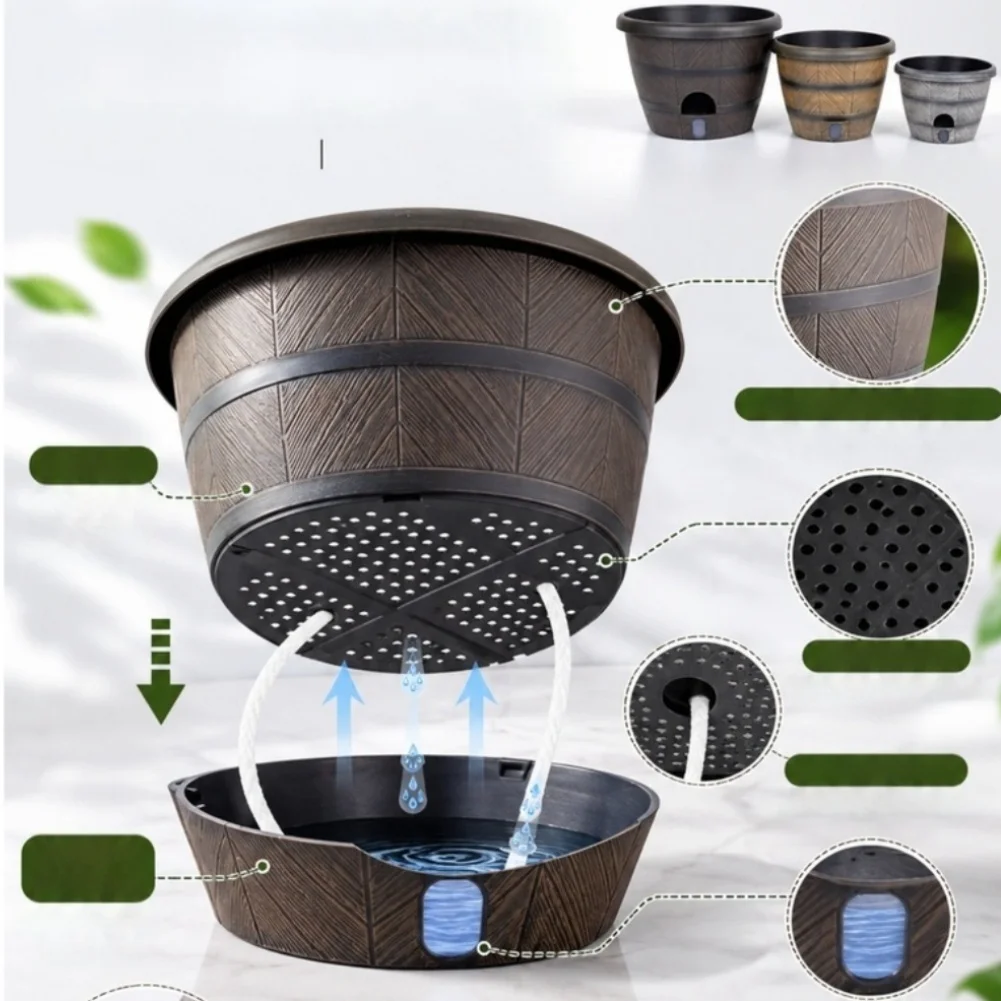 Garden Whiskey Bucket Succulent Flowerpot Outdoor Decor Pots Indoor Flower Pot For Indoor And Outdoor Planting Decorative