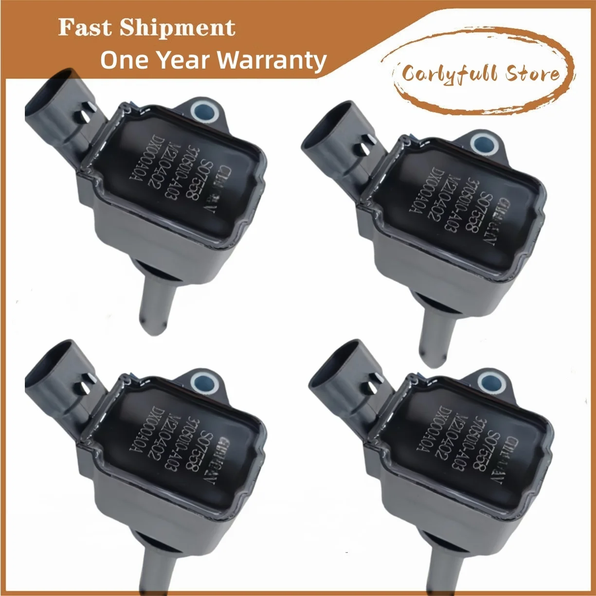 

Original 4 PCS IGNITION COIL FOR CHANGAN CS75 PLUS CS95 CS85 COUPE 2.0T JL486ZQ3 JL486ZQ4 2.0T (2016-) 3705010A03 3705010-A03