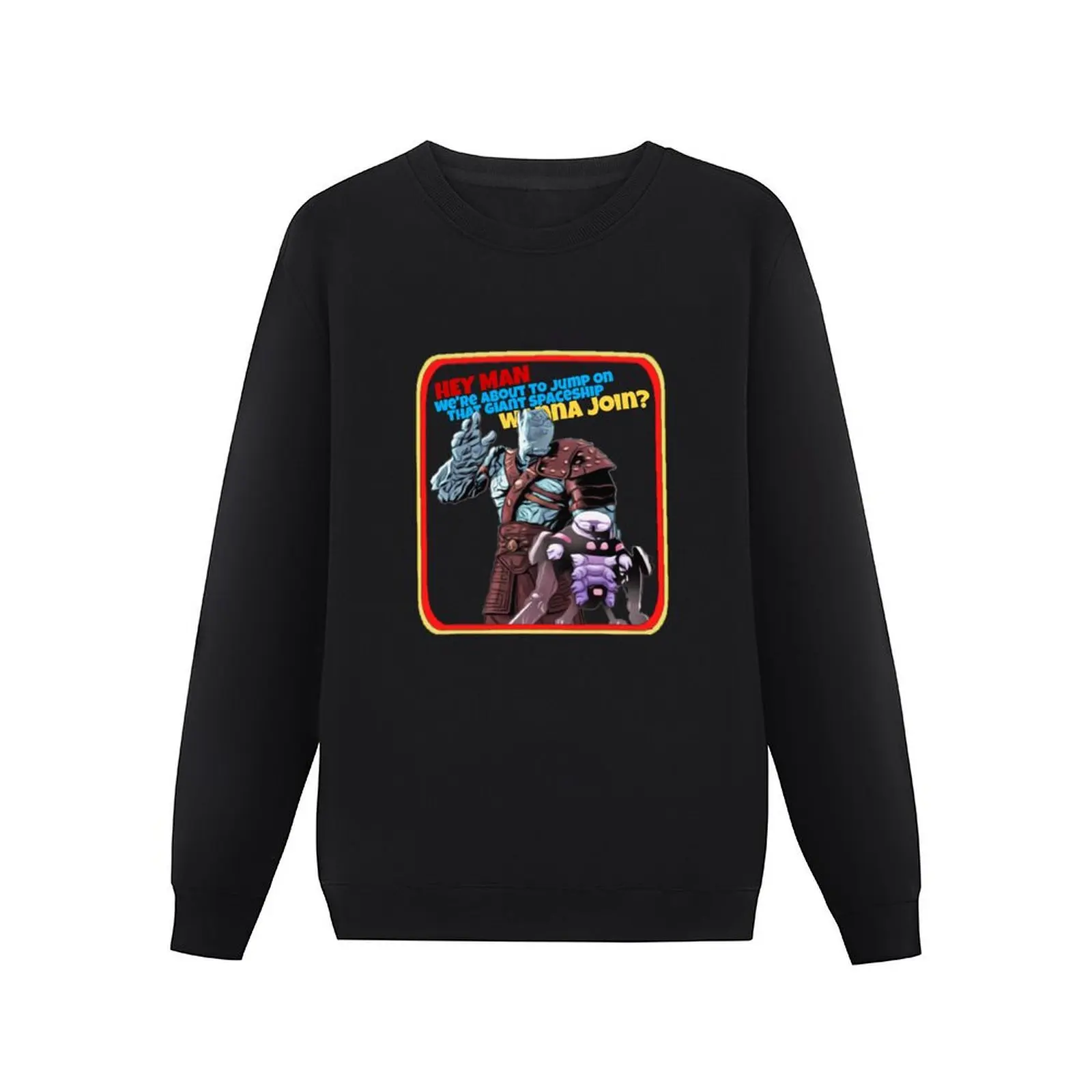 Hey Man. We're About to Jump on That Giant Spaceship. Wanna join? - Korg Pullover Hoodie winter clothes anime sweatshirt