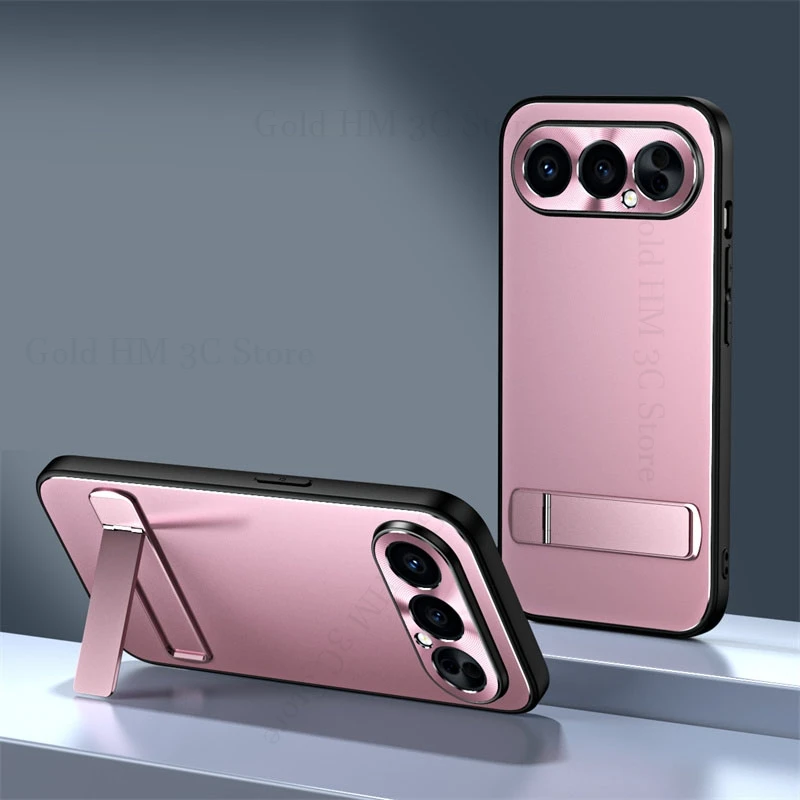 

CD Lens Protector Flip Kickstand Phone Case For Honor 500 400 300 Pro 6D Plating Matte Protector Cover For HONOR Magic 8 7 6 Pro