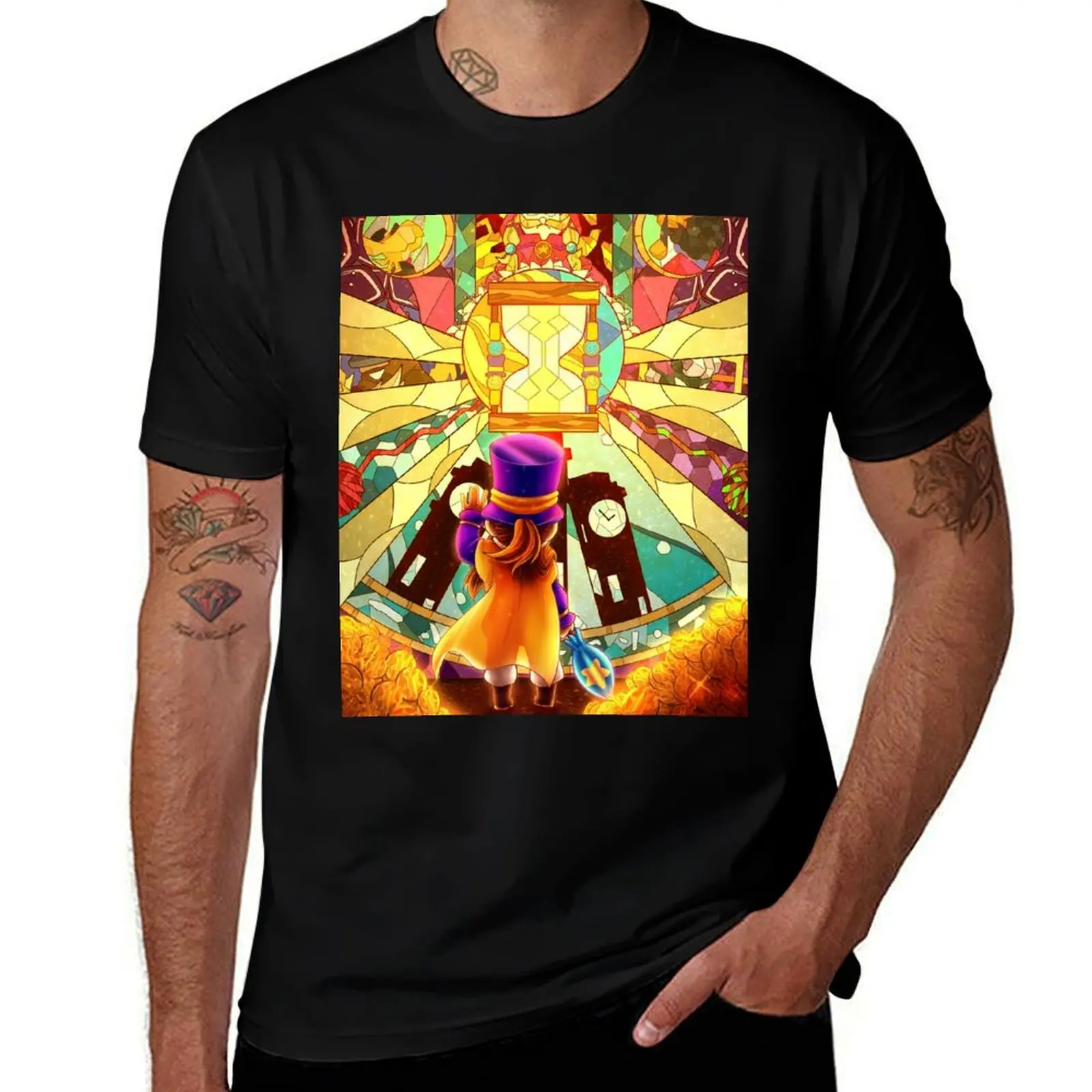 

Stained Glass AHiT T-Shirt t shirts cotton 100% man t shirt heavy cotton man tshirt T-Shirt